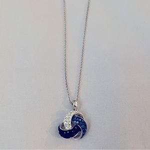 Kohls Genuine Crystal Pendant Necklace | Color: Silver